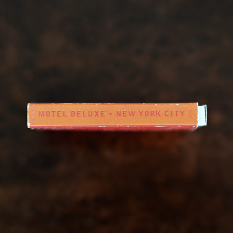 Motel Deluxe matchbox, side