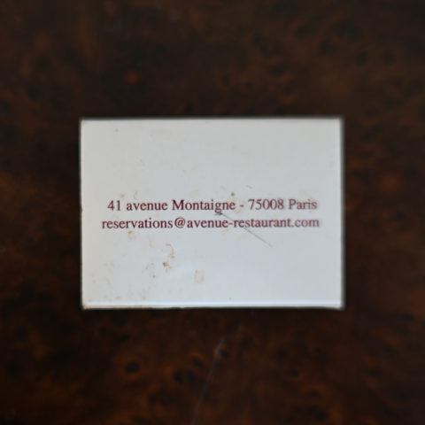 L’Avenue matchbox, back