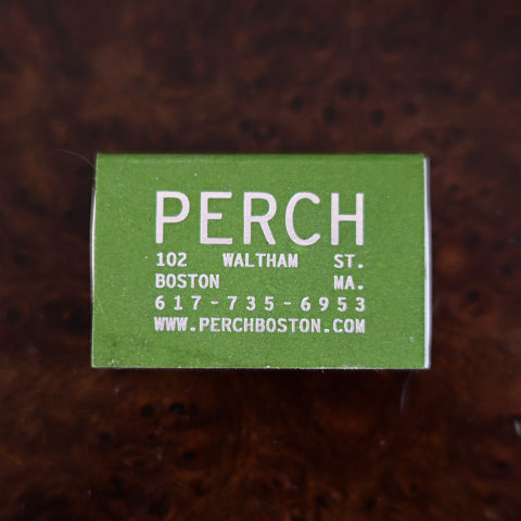 PERCH matchbox, back