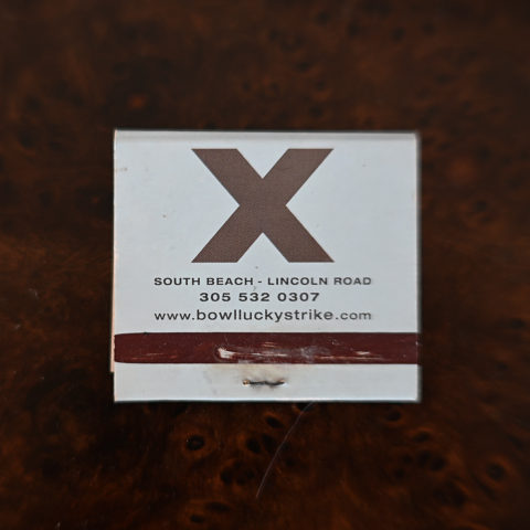 Lucky Strike matchbook, back