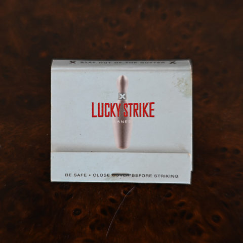 Lucky Strike matchbook, front