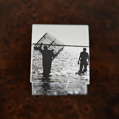 Row 34 matchbook, front