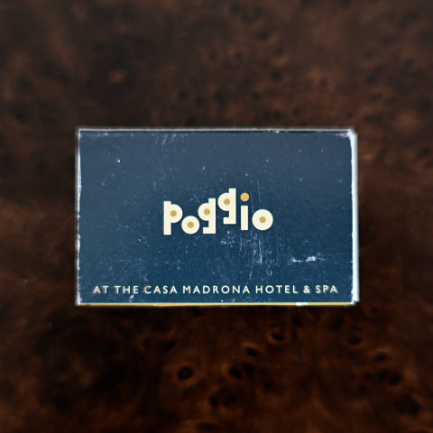 Poggio matchbox, back