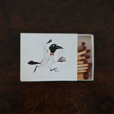 Le Grand Café matchbox, front