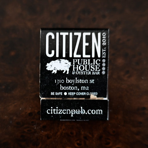 Citizen Public House & Oyster Bar matchbook, front